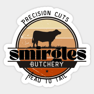 Smirgles Grocery store butchery - evil supermarket Sticker